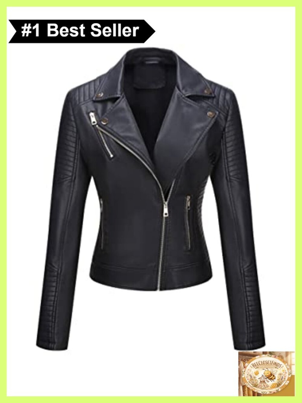 Faux Leather Moto Jacket Lightweight Asymmetric Zip Biker Womens Outerwear